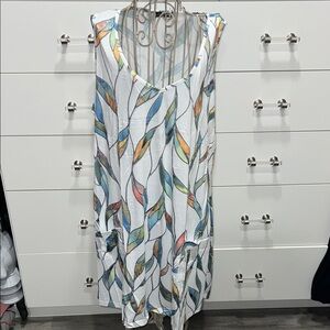 Ofeefan Sleeveless V-neck Mini Dress, XXL, New